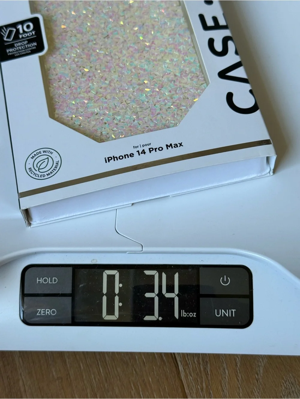 New CASE•MATE Iridescent Glitter iPhone 14 Pro Max Case White Sparkle